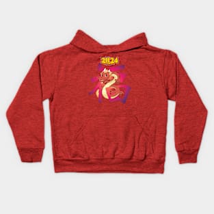 Chinese New Year of Wood Dragon 2024 Kids Hoodie